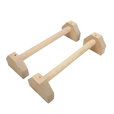 BABEDUO indoor parallel parallettes pair push up dip bars gymnastic heavy duty body press bar gym stabilizer Push Up Gymnastics/Calisthenics Low Parallel Dip Bars Parallettes Wooden | Bodybuilding Accessories | Push-ups Equipment | Push-up Frame