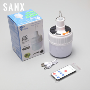 Solar LED Bulb Light Emergency Light Waterproof USB Rechargeable Night Market Light for Camping Fishing