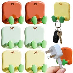 2PCS Dopamine Power Plug Hooks Wall Mounted Towel Key Storage Holder Self Adhesive Kitchen Bathroom Hook