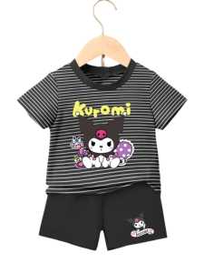Stelan Kaos anak Perempuan KUROMI Untuk Usia 1-8 Tahun