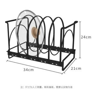 ❣️SPACEIDEAS❣️ 2 Ways Placed by Horizontal or Vertical Adjustable Cookware Organizer Rack Pots Holder Pans Holder Pot Lid Holder Pans Storage Rack Pots Storage Rack Pots Rack Pans Rack Pots Organizer Rack Frying Pans Organizer Rack Pans Stand Pot Stand