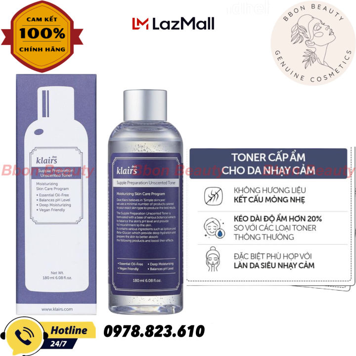 Nước Hoa Hồng Có Mùi Thảo Mộc Klairs Facial 180ml - BBon Beauty Chính ...