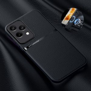Magnetic Car Holder Leather Case For Honor 200 Lite Honor200 Pro Soft Leather Shockproof Cover For Honor 200Pro 200Lite Funda