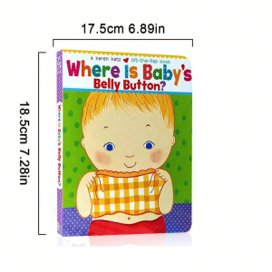 Where Is Babys Belly Button Karen Katz Book Lift-the-Flap Board Book English Picture Book for Kids Toddler Preschool Education Book Childrens Interactive Activity Book Eary Learning Book Bedtime Reading Gift