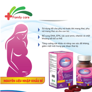 VITAMUM- Bổ sung DHA EPA acid amin vitamin và chất khoáng bồi bổ cơ thể cho phụ nữa mang thai và cho con bú người lớn thiếu hụt chất dinh dưỡng suy dinh dưỡng