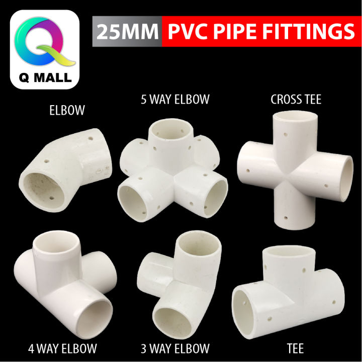 thumbnail image 2 of 2PCS 1-1/4 Inch SCH40 5 Way Cross PVC Connector Elbow Pipe Fitting Coupling White Socket X Socket For Furniture DIY 2 of 11