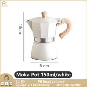 French press Mocha Coffee Pot Brewing Apparatus coffee press kettle150ML / 300ML Handmade Coffee Pot with Wooden Handle Traditional Coffee Maker