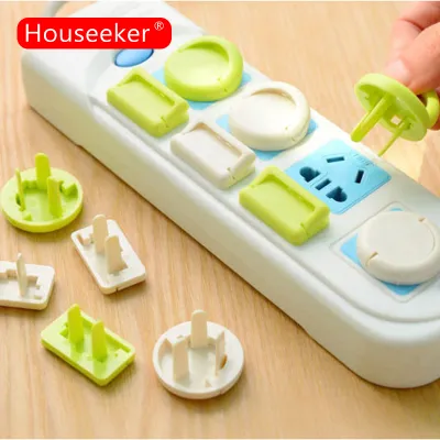 Houseeker Ổ Cắm Điện An Toàn Cho Bé Nắp Khóa An Toàn Hai Pha Bảo Vệ Phích Cắm Nắp Đậy Ổ Cắm Cho Trẻ Em
