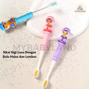 Sikat Gigi Anak Bulu Lembut Premium Lembut Berkarakter | Pororo | Crocodile | Toothbrush Anak | Toothbrush Kids | Learning Toothbrush Premium