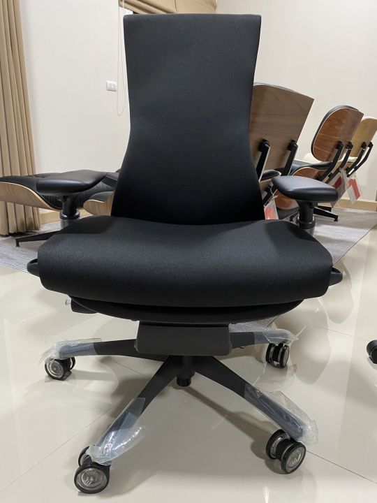 New Herman Miller Embody Chair All Black with Translucent Hard Floor