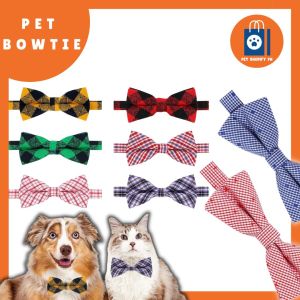 New Elegant Adjustable Pet Bow Tie Collar for Dogs & Cats Comfortable Polyester Material Assorted Patterns