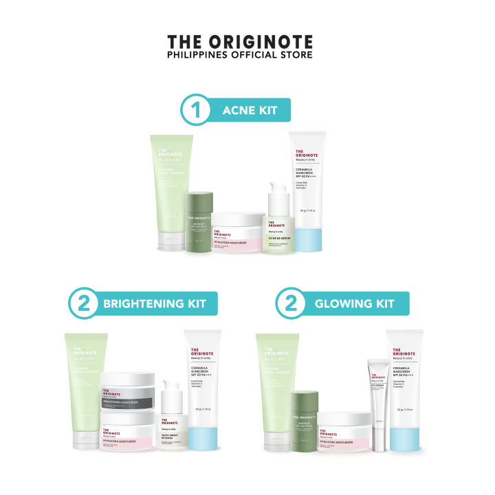 [SPECIAL BUNDLE 5in1] The Originote Skincare Set ACNE KIT-BRIGHTENING ...