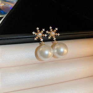 Viviann Original S925 Sterling Silver Whiter Pearl Stud Earrings For Women Fashion Water Drop Crystal Jewelry Gifts White Color Pearl Stud pearl Earrings pearl Earring Jewelry For Women
