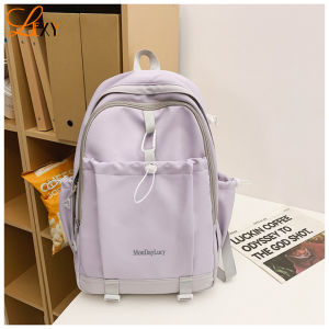 กระเป๋าเป้สะพายหลังนักเรียนมัธยมสไตล์เกาหลี กระเป๋านักเรียนกันน้ำ ความจุขนาดใหญ่ กระเป๋าเป้สะพายหลังผู้หญิง
