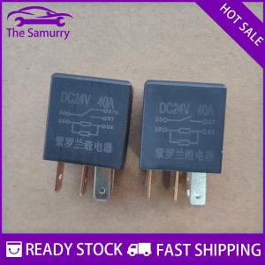 Samurry ✨Hot Sale✨ รีเลย์รถบรรทุกไฟฟ้ากระแสตรง24โวลต์ที่จัดอันดับ40A 1NO 1NC SPDT 4 5พินรีเลย์สัญญาณเตือนยานยนต์ชิ้นส่วนยานยนต์