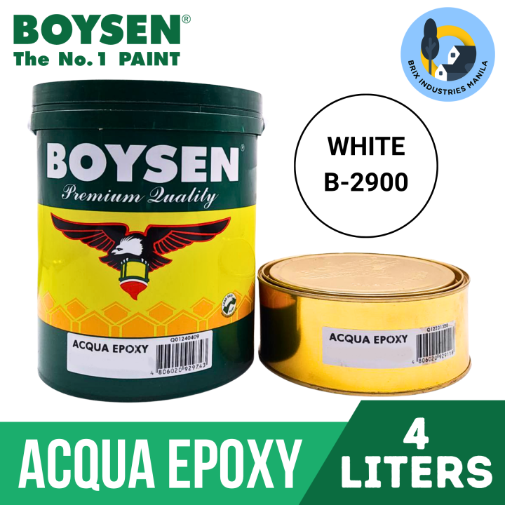 Boysen Acqua Epoxy 4 Liters (Gallon) with Curing Agent Water-Based ...