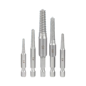 5Pcs Hexagonal Shank Broken Head Screw Extractor Screw Broken Head Screwdriver for Taking Out Electric Drill Tool Set