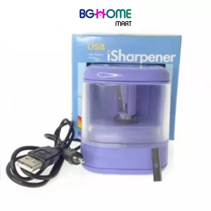 Led Rabar Sharpener Pencil Sharpener USB and AA Battery LED Flashing Automatic Sharpener ...