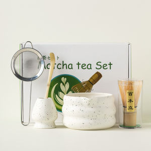 Japanese Tea Sets Traditional Matcha Gift Set Matcha Whisk Spoon Ceramic Matcha Bowl