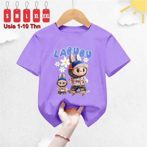 Kaos Atasan Anak Boneka The Monsters Labubu  Anak Laki Dan Perempuan  usia 1-10 tahun