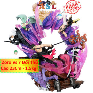 Mô hình Zoro Wano ngầu 4 đầu 3 kiếm Haki 2 5 cao 24.5cm - mô hình One Piece giá sĩ
