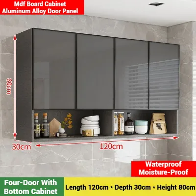 STON Wall Hanging Cabinet Aluminum Alloy Kitchen Storage Cabinet Waterproof With Storage Rack Bathroom Kabinet Kitchen Cabinet 铝合金壁挂橱柜