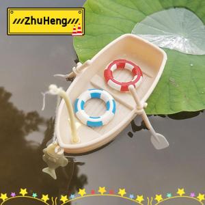 zhuheng 1 bộ trẻ em Quà tặng NEW Nhựa thuyền đánh cá mô hình mini mô phỏng Dollhouse đồ trang trí thu nhỏ thuyền đánh cá Kit