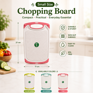 BPA Free Non Slip Plastic Chopping Board with Handle Durable Kitchen Cutting Board for Meat Vegetables Fruits