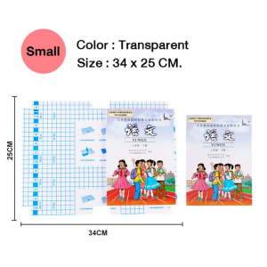20PCS Sheets Transparent Self-Adhesive Book Cover Film Waterproof Diamond Wrapper for Students S/M/L Size