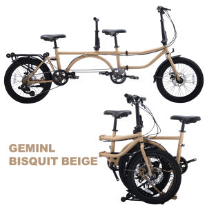 PANTHER Gemini Foldable Tandem Road Bike Dual-Rider Frame Shimano Gears Disc Brake Portable for Daily Outdoor Trips