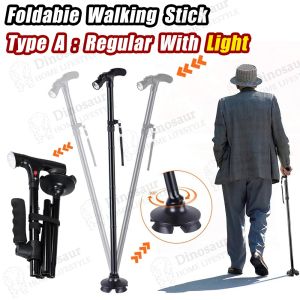 🇸🇬 ReadyStock - Collapsible Telescopic Folding Cane With Extra Assist For Elder Mothers the Elder Fathers Walking stick elderly/Collapsible Telescopic Folding Cane