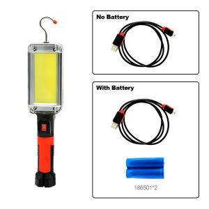 Portable LED Work Light With Magnetic Base And Hook 700 Lumen COB Rechargeable Mechanic Inspection Lamp Adjustable Stand For Job Site Auto Repair Home Workshop