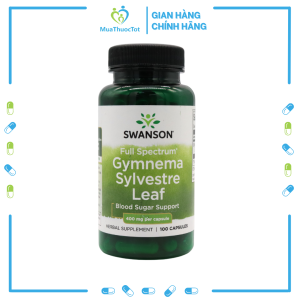 Viên Uống Hỗ Trợ Đường Huyết Cho Người Tiểu Đường Swanson Gymnema Sylvestre Leaf 400mg 100 Viên