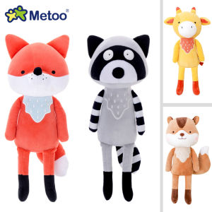 Cute Stuffed Animal Toys Soft Fox Raccoon Squirrel Giraffe Plushies Children Birthday Gift Room Decor Original Plush Metoo Doll2026
