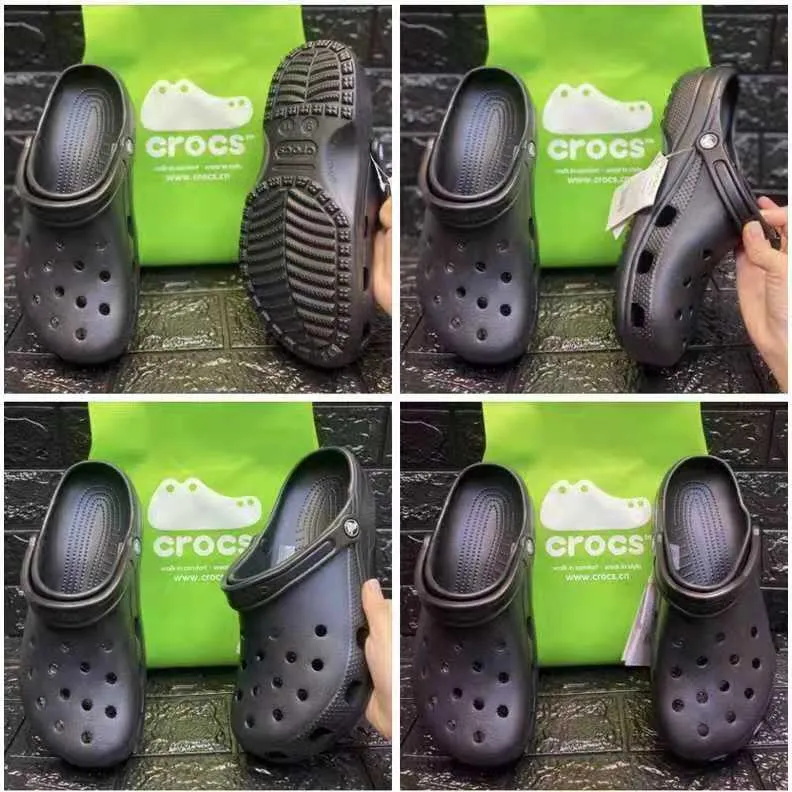 New fashions Crocs Beja series medium heel hole shoes Original