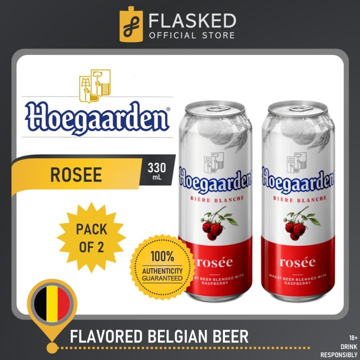 Hoegaarden Rosee Belgian Beer 2 Cans 330mL