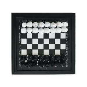 Miniature Chess Set for Dollhouses Enthusiasts 1/12 with Realistic Chessboard and Chess Pieces for Dollhouses Display
