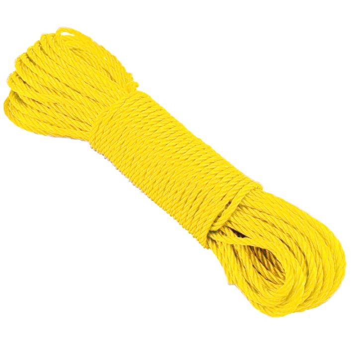 6 mm Nylon Rope Evelon Cord Polyethylene Nylon Rope Yellow 15
