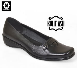 CBR SIX / Sepatu formal wanita kulit hitam / Mary jane slip on / Sepatu kerja dinas kantor / PUC 027