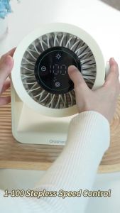[ORASHARE PROMO] Orashare DF03L 10000mAh Rechargeable Desk Fan with LED Light 100 Gears Silent High Speed Table Fan