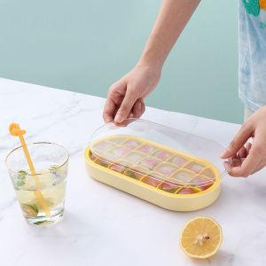 Ice Cube Trays Easy-Release Silicone & Flexible 21-Ice Cube Trays with Spill-Resistant Removable Lid and BPA Free for Chilled Drinks Whiskey Cocktail Food