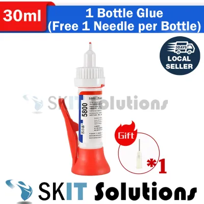 【SKIT SG】5800 Multi Functional Electric Welding Glue Strong Adhesion Repair Adhesive for Plastic Ceramic Wood Metal Rapid Curing High Temperature Resistant Household DIY Industrial Bonding Glue with Needle Tip