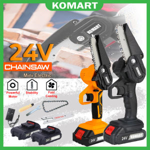 Mini Chain Saw Electric Chainsaw Cordless 4 Inch Portable Pruning Saw Cutter Garden Tree Power Tool Trimming/Elektrik Gergaji Pokok