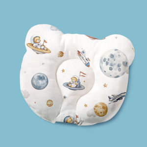 Einmilk Anti Flat Head Newborn Pillow 100% Cotton Baby Pillow 0cm Breathable Machine Washable QAFH