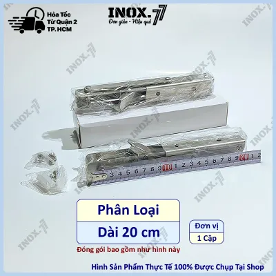 [Inox-1 Cặp (2 cái)- Chữ L] Bản lề gập thông minh Giá Ke đỡ bàn gấp gọn Ke chữ L chịu lực - 030