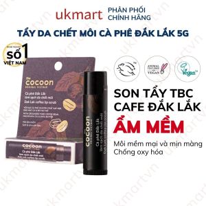 Tẩy da chết môi cà phê Đắk Lắk Cocoon môi ẩm mềm 5g