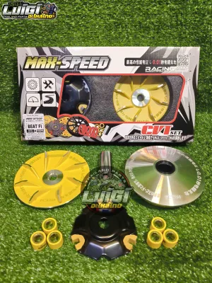 MAX SPEED CNC RACING PULLEY SET MIO / CLICK / MIO I 125 / PCX / BEAT FI / AEROX / GIORNO / NMAX / M3