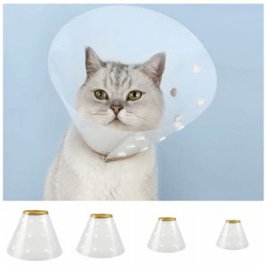 METALIX Plastic Cat Recovery Collar Transparent Adjustable Pet Protective Collar Lightweight Anti-bite Anti-licking Collar Pet Recovery