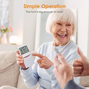 Mini Travel Alarm Clock Digital LCD Display Desk Foldable Clocks With Snooze Backlight Temperature Date Timer 12/24Hr