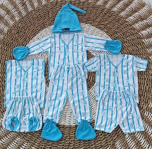 Paket Hemat 3 Setelan baju bayi lengan panjang pendekkutung + sartaki & kupluk Bayi Baru Lahir